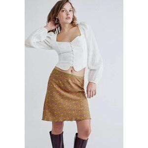 Free People​ IRL Floral Mini Slip Skirt NEW